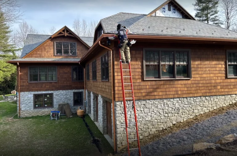 gutter repair person